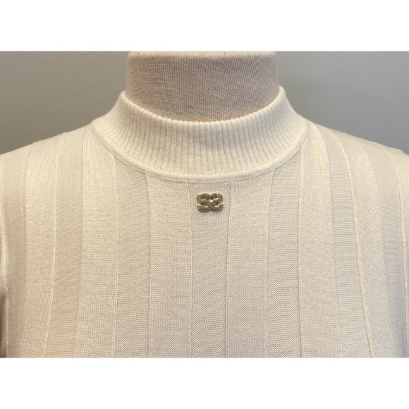 SANDRO Paris Ribbed Logo Lightweight Sweater Size 4 US XL NWT $245 MSRP - Picture 3 of 12